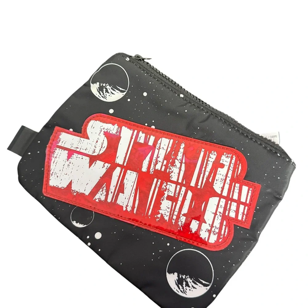 Disney Parks Star Wars Lightspeed‎ Small Wristlet Galactic Planet Black Red